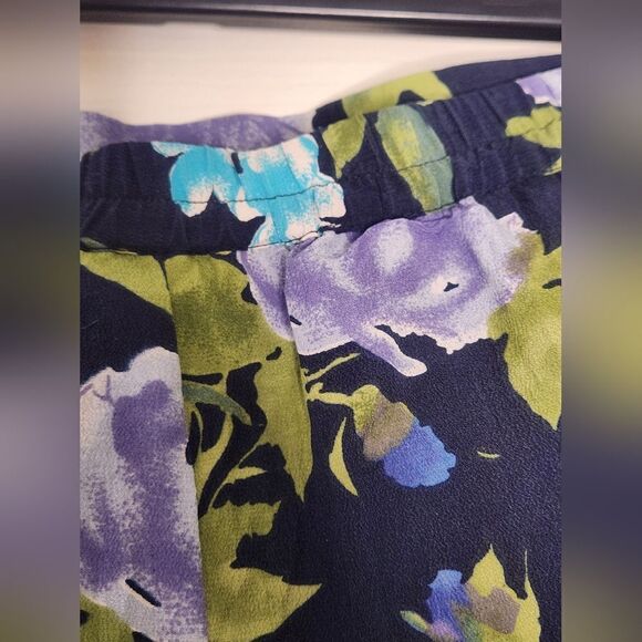 Vtg Sophisticates JonathanMartin L Mlticlr 100%SILK FloralPrintWomen Maxi Skirt - Picture 8 of 9